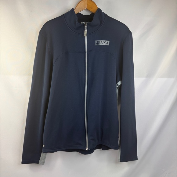 ALO Yoga Other - Alo Coolfit Mens Track Jacket Full Zip Navy Blue Gray Size Large